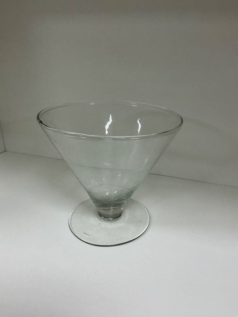 VASO TAÇA DE VIDRO